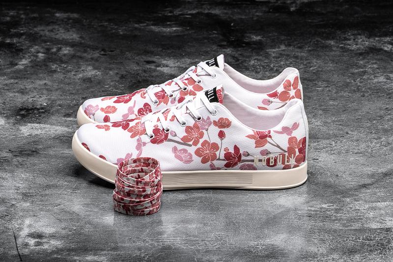 Pink Nobull Cherry Blossom Canvas Men's Trainers | CA I1368L